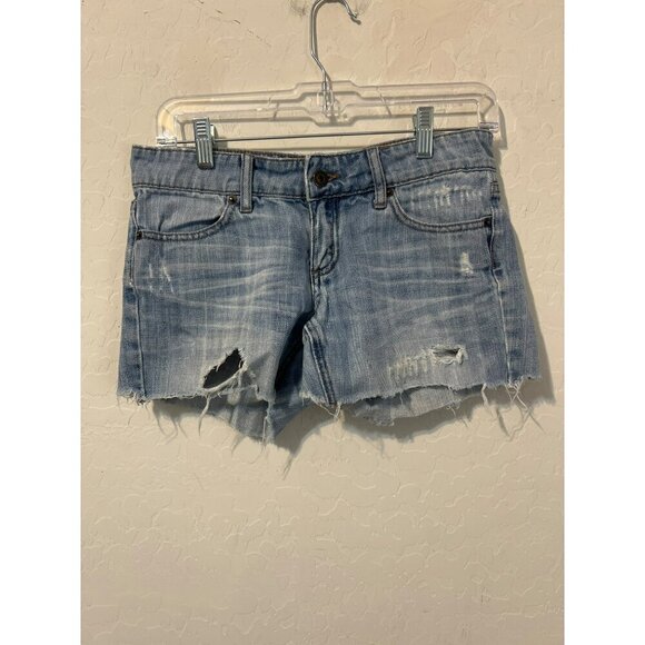 Forever Twenty One 21 Sz 26 Jean Denim Cut Off Frayed Hem Short - Picture 1 of 9